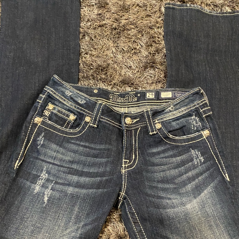 Pretty new no buttons missing miss me jeans